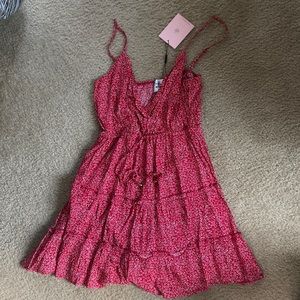 Red pattern sundress